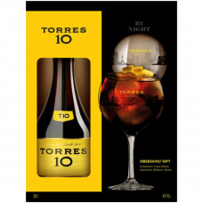 Бренди Torres 10 Gran Reserva 0,7 л в подарочной упаковке + бокал