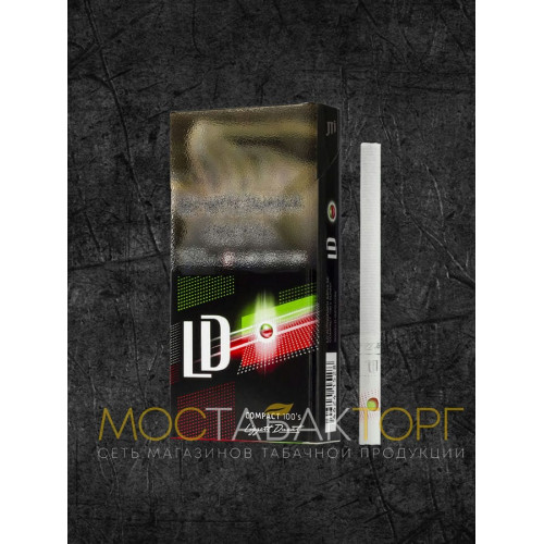 Сигареты ЛД Клаб Компакт 100 Импульс Санни (LD Club Autograph Impulse Compact 100 Sunny) с зелено красной кнопкой